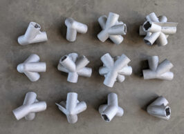 Aluminum alloy joints, fabricated by 3D printing (additive manufacturing) 提供：今井 公太郎 研究室